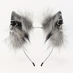 Plush Detachable Ears Headband Punk Style Cosplay Hair Accessories