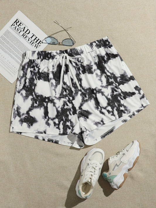  Tie Dye Drawstring Sporty Shorts