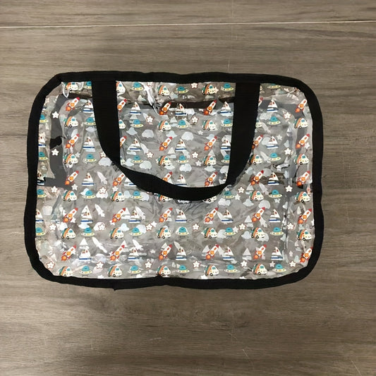 Large Reusable Transparent PVC Storage Bag with Zipper Organizer
