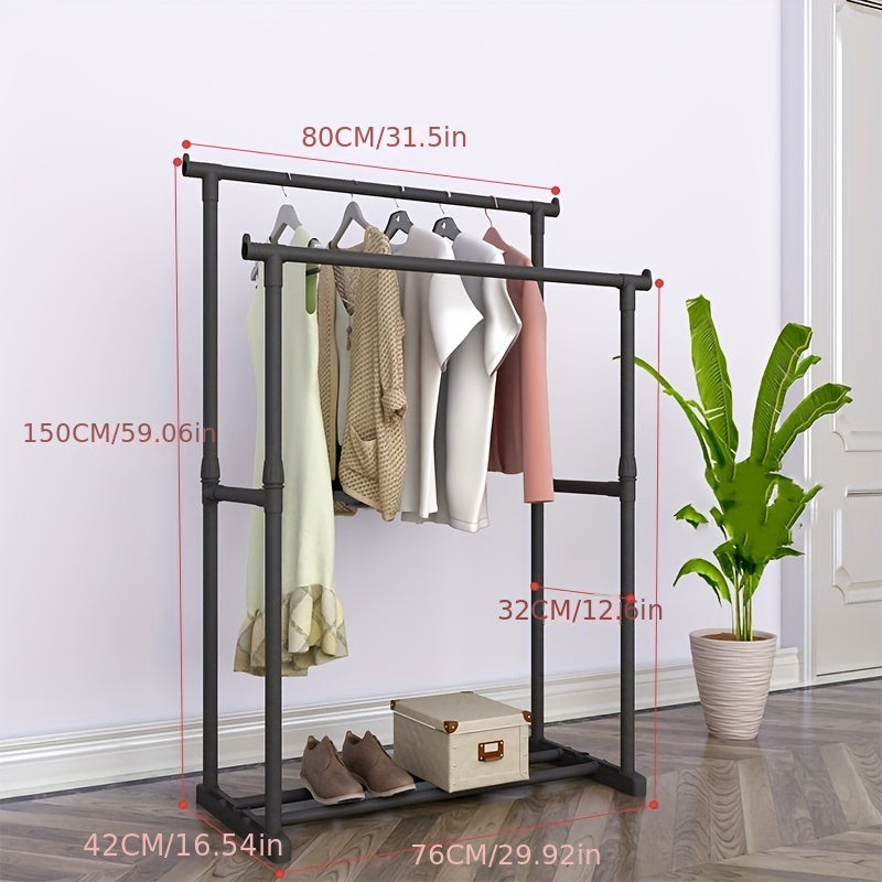 Telescopic Clothes Drying Rack Household Assembly Clothes Hanger Clothes Rack