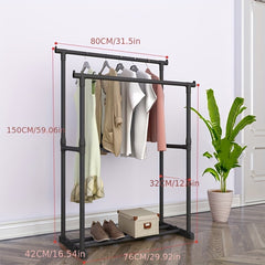 Telescopic Clothes Drying Rack Household Assembly Clothes Hanger Clothes Rack