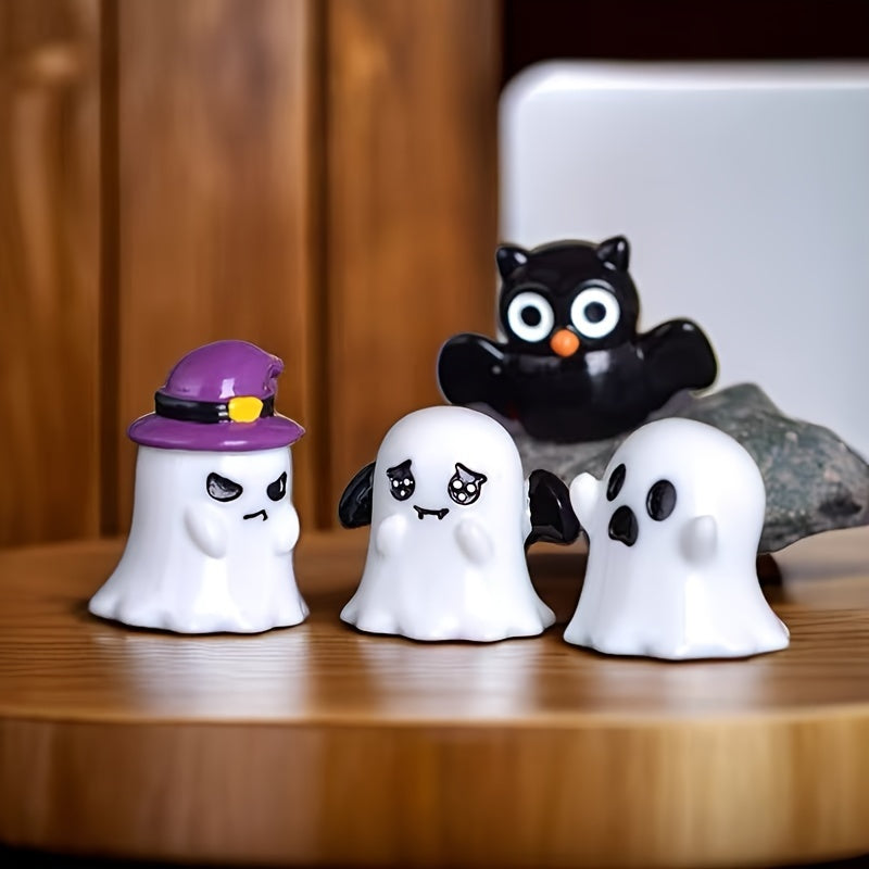 Set of 6 Halloween Ghost Figurines Classic Style Resin Crafts