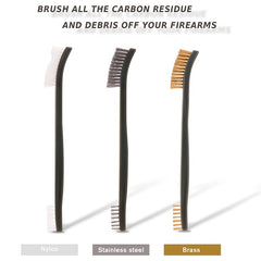 Gun Cleaning Brushes & Picks Kit - Brass, Nylon, Stainless Steel, & Polymer