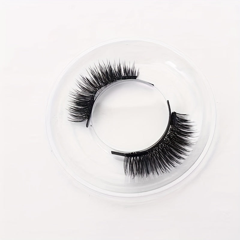 3 Pairs Magnetic Eyelashes Kit with Applicator Natural Look False Eyelashes