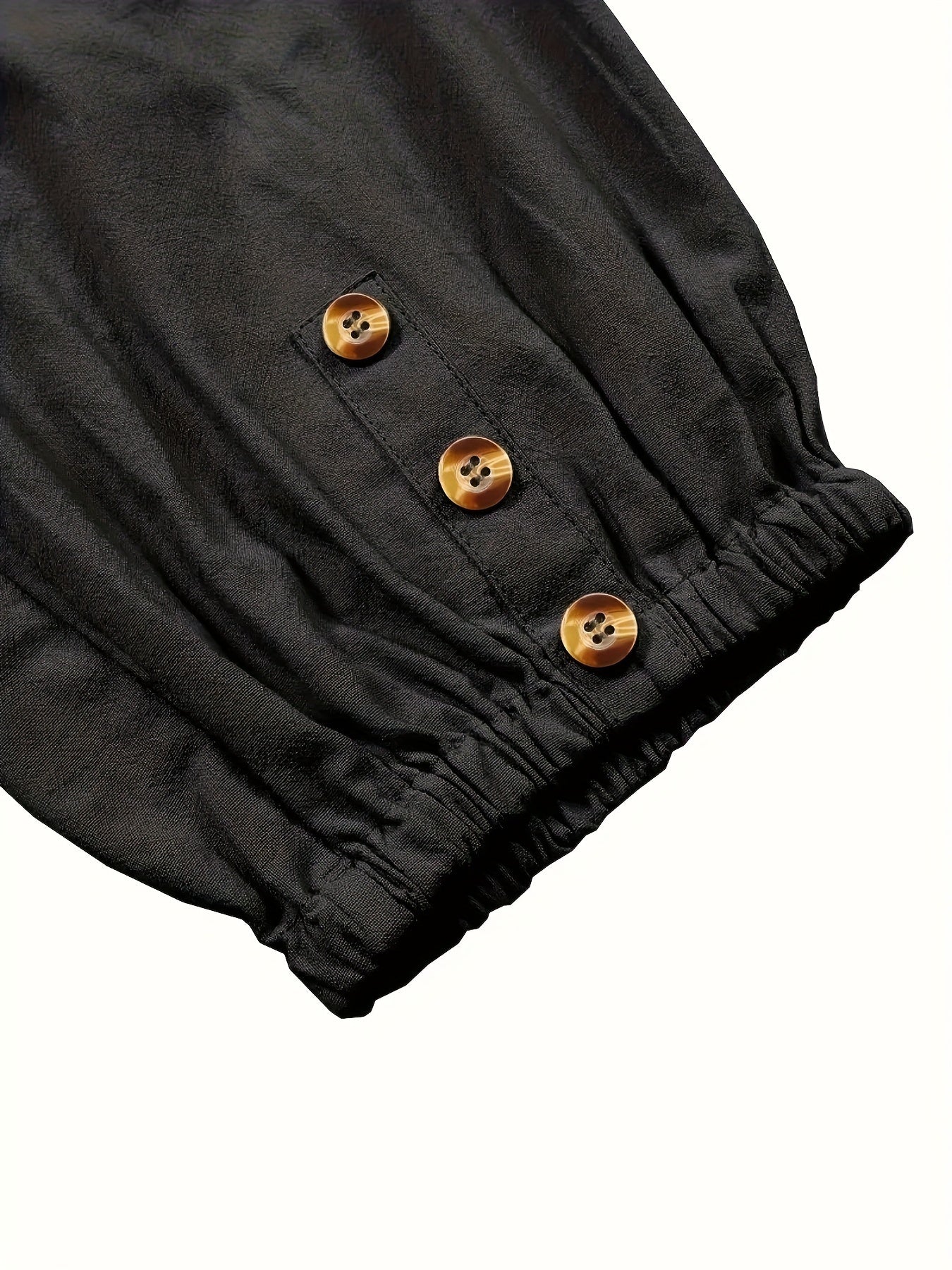  Solid Tie Front High Waist Harem Pants