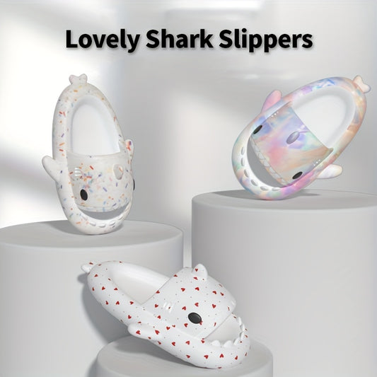 Kids Cute Shark Non Slip Platform Slides Soft Sole Slides