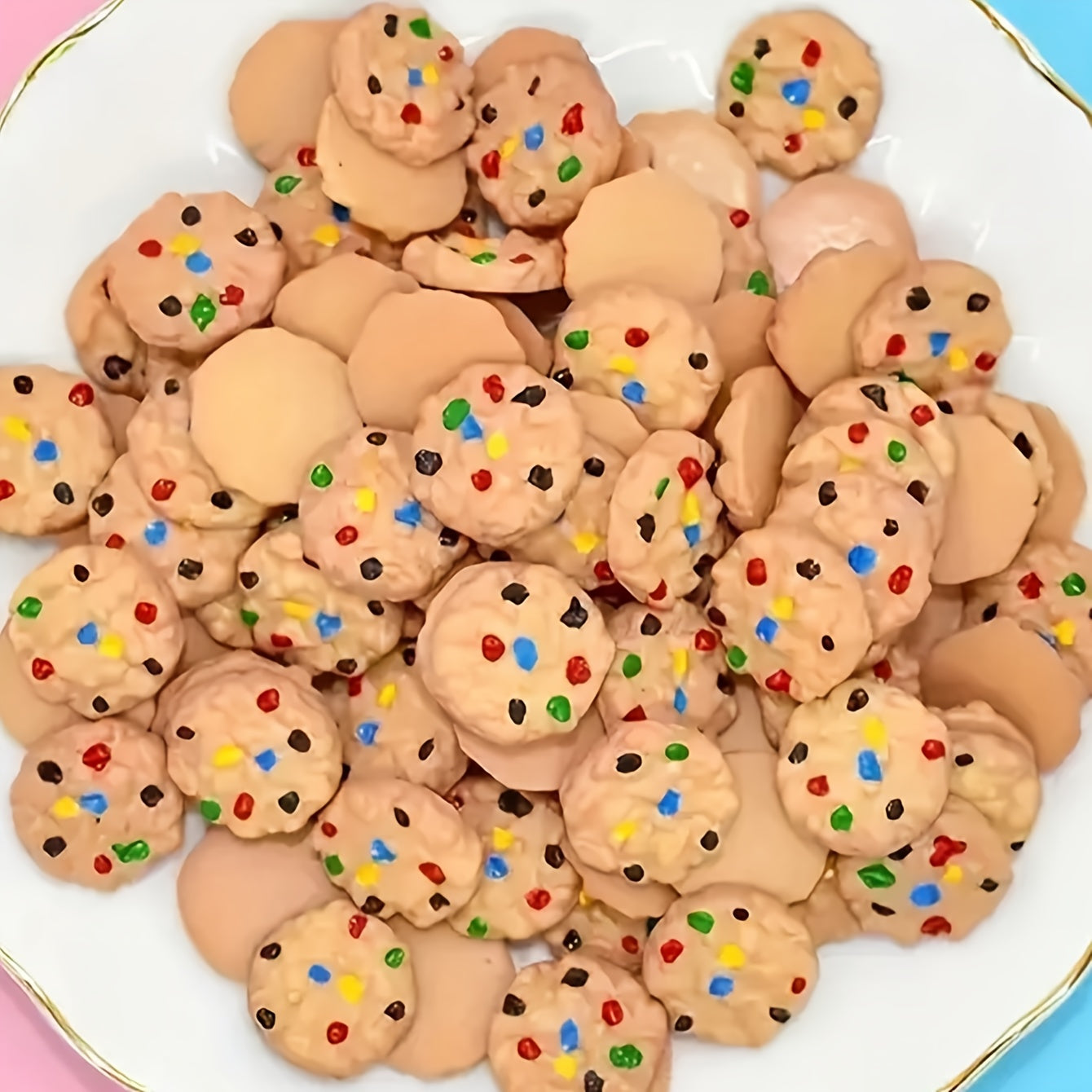 5pcs DIY Resin Cookie Charms for Crafts & Jewelry Making