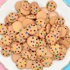 5pcs DIY Resin Cookie Charms for Crafts & Jewelry Making
