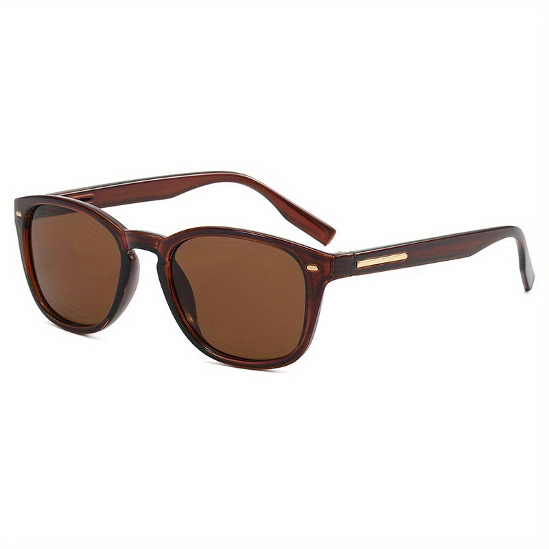 Square Sunglasses Retro Rivet Decor Anti Glare UV400