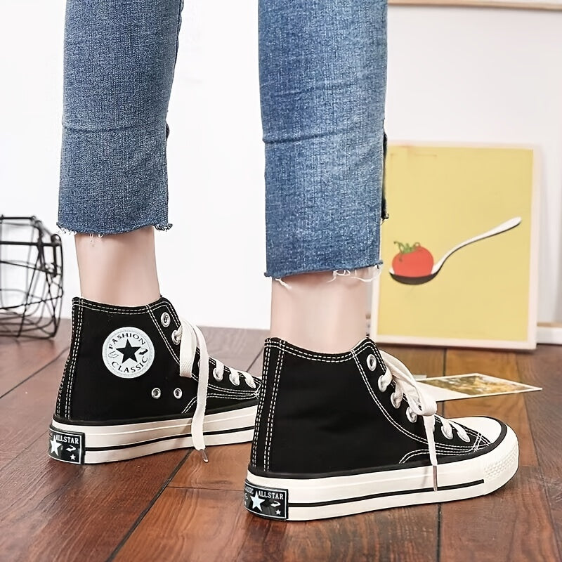 Women's Lace Up Canvas High Top Sneaker