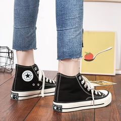 Women's Lace Up Canvas High Top Sneaker