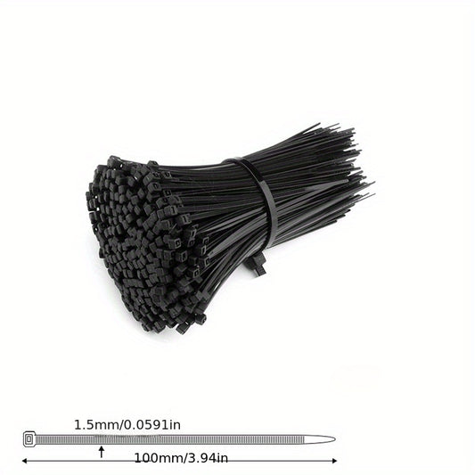 100pc Nylon Bundle Ties Thickened Extended Harness Ties Self-locking Storage
