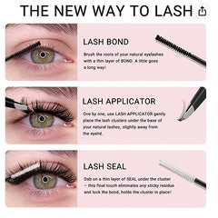 144 Pcs Cluster Eyelash Extension Kit D Curl Volume Wispy Lashes