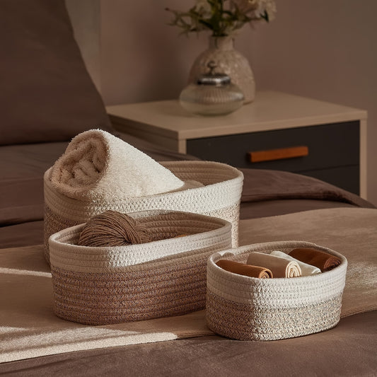 Rope Weaving Desktop Storage Basket Miscellaneous Items Cosmetics Clothing