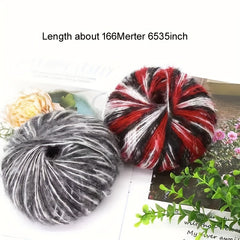 40 Wool 60 Acrylic Mohair Yarn Multicolor for Crafts 25g 166m