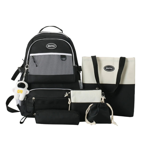 5pcs Backpack with Pendant Shoulder Bag Handbag Pencil Case Drawstring Bags