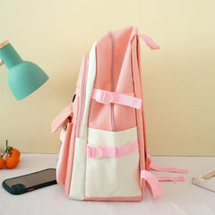 5pcs School Backpack Set for Girls Women Teens Boys Bookbag Pencil Case