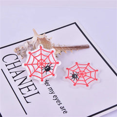 5pcs Acrylic Halloween Eyes Ghost Spider Web Skeleton Charms DIY Patch