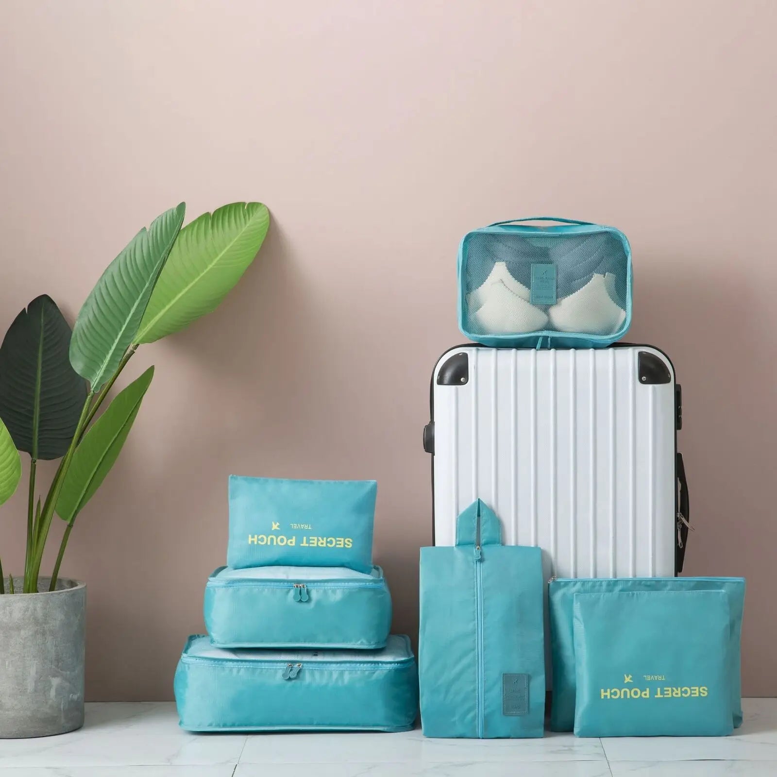 6-pc Travel Storage Bag Set Oxford Waterproof Cloth Portable Clothes Bag