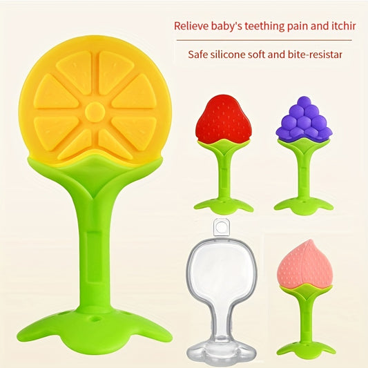 Silicone Baby Teether Fruit Shape Newborn Molar Stick