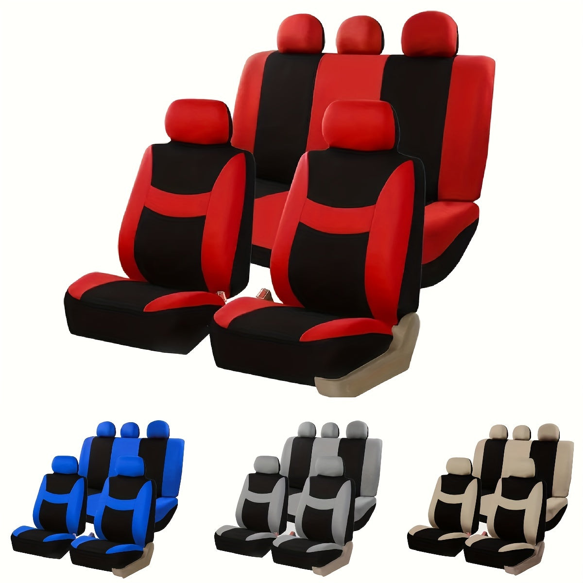 9pcs Pink Car Seat Covers Set For Women Airbag Compatible Soft Fabric Cushion
