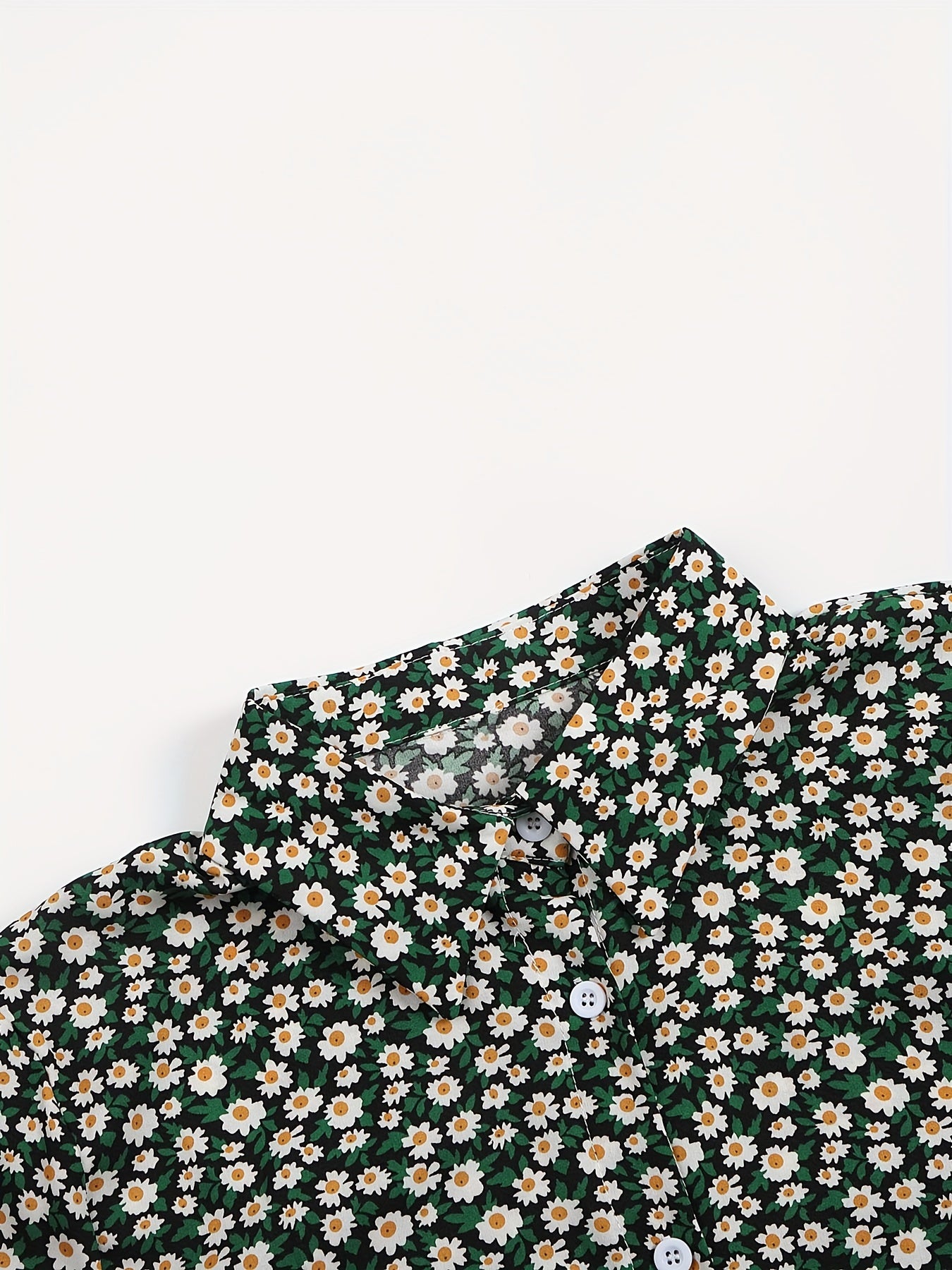  Women's Ditsy Print Button Up Blouse