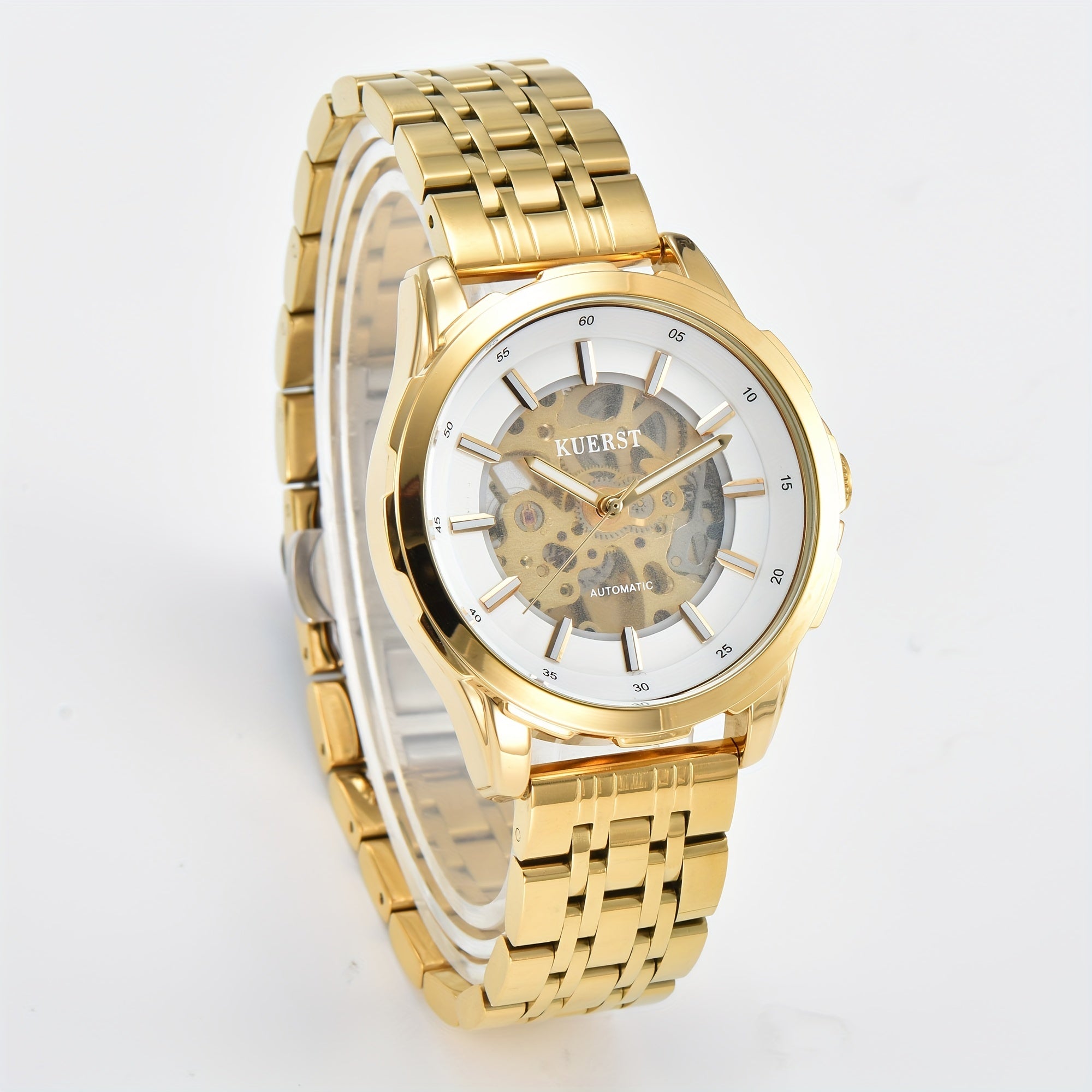 KUERST Teen Watch Steel Strap Automatic Mechanical Wrist Watch