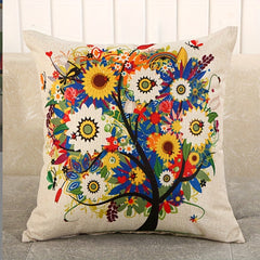 Linen Printed Cushion with Pillow Core