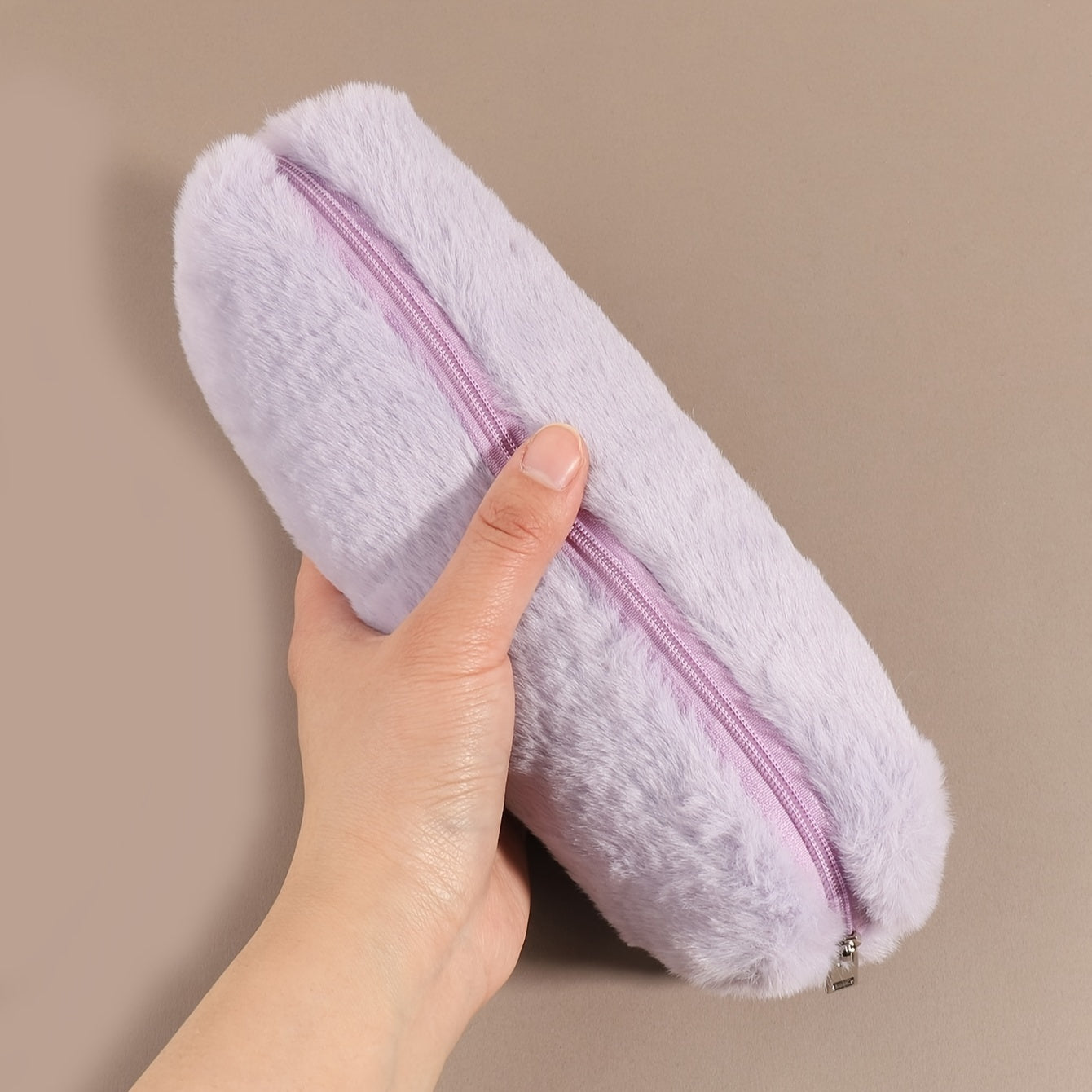 Plush Long Strip Pencil Case Large Capacity Soft Bag Stationery Storage Box