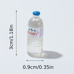 6pcs Plastic Water Bottles 1:12 Scale Dollhouse & Kitchen Decor