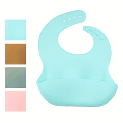 Waterproof Silicone Baby Bib with Food Catcher