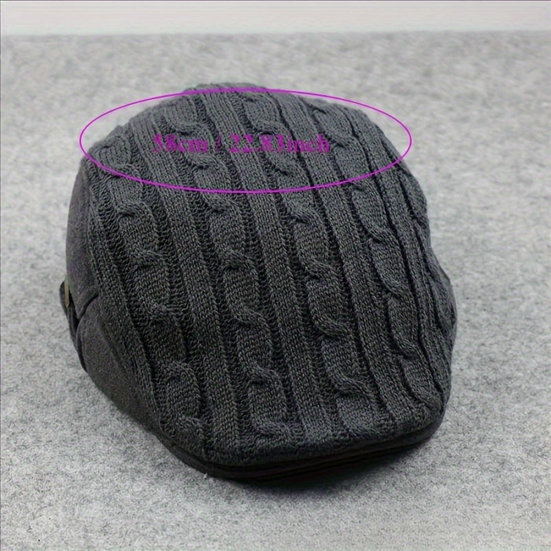 Casual Knitted Beret Hat, Moisture Wicking Newsboy Hat