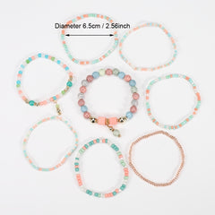 Colorful Bohemian Beaded Bracelet Stackable Hand Jewelry