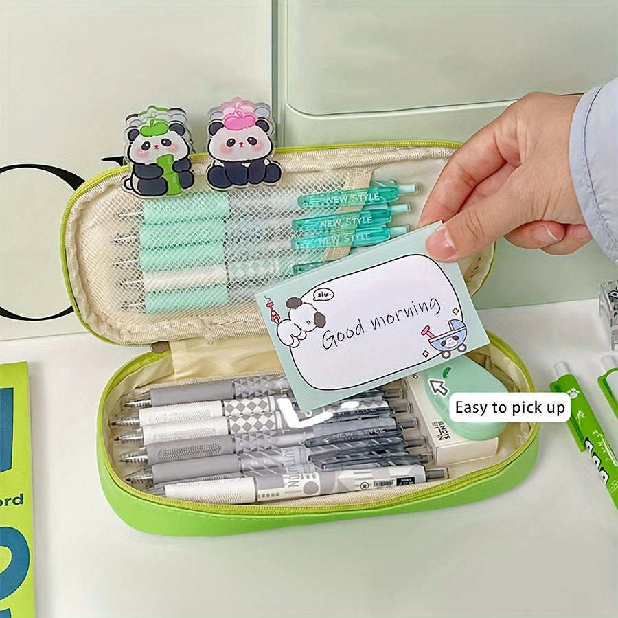 Cute Panda Pencil Case - Large Capacity Portable Pencil Bag