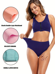5 Seamless Solid Briefs Comfy Stretchy Intimates Panties Lingerie