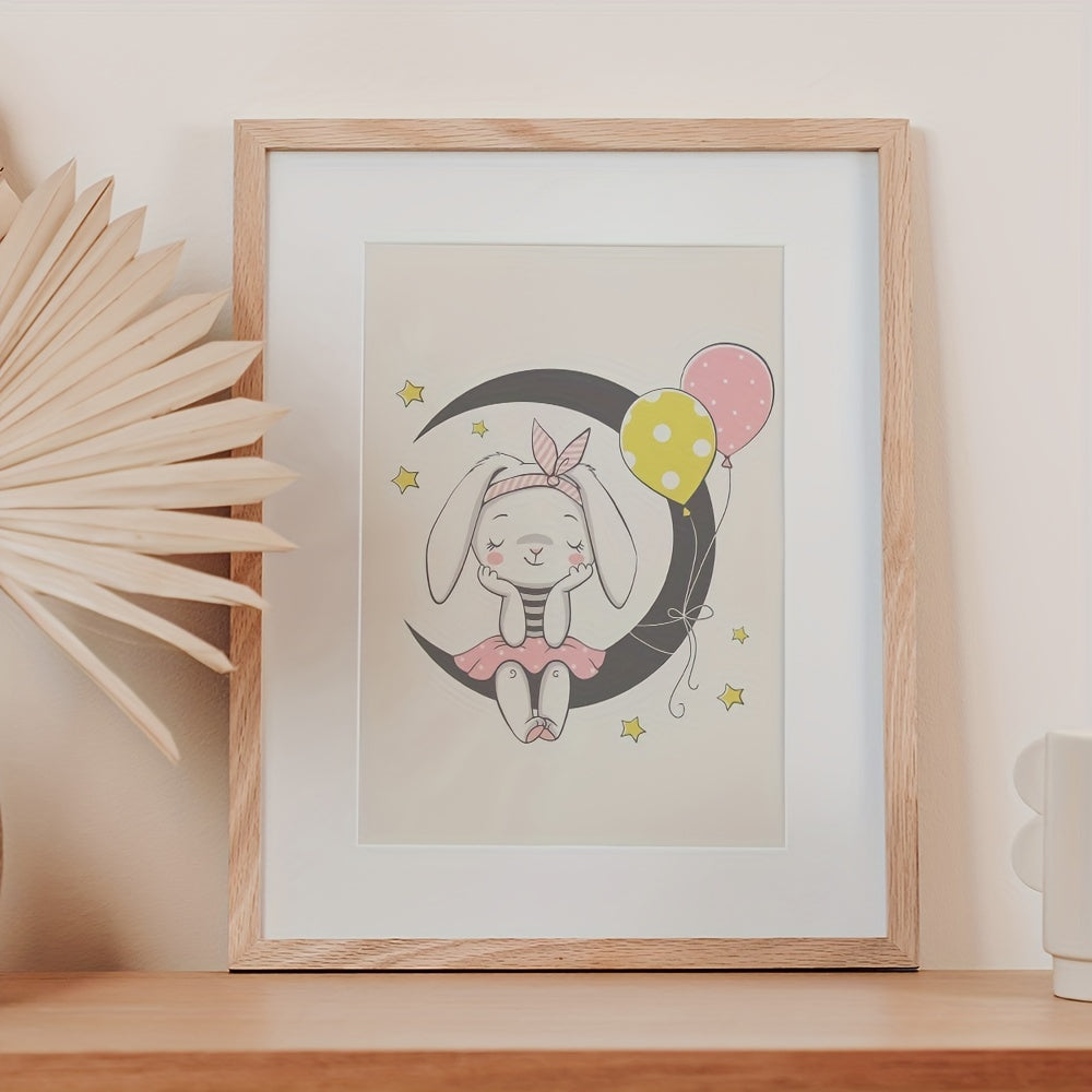 Watercolor Style Animal Cartoon Poster Room Decoration Elephant Bear Rabbit