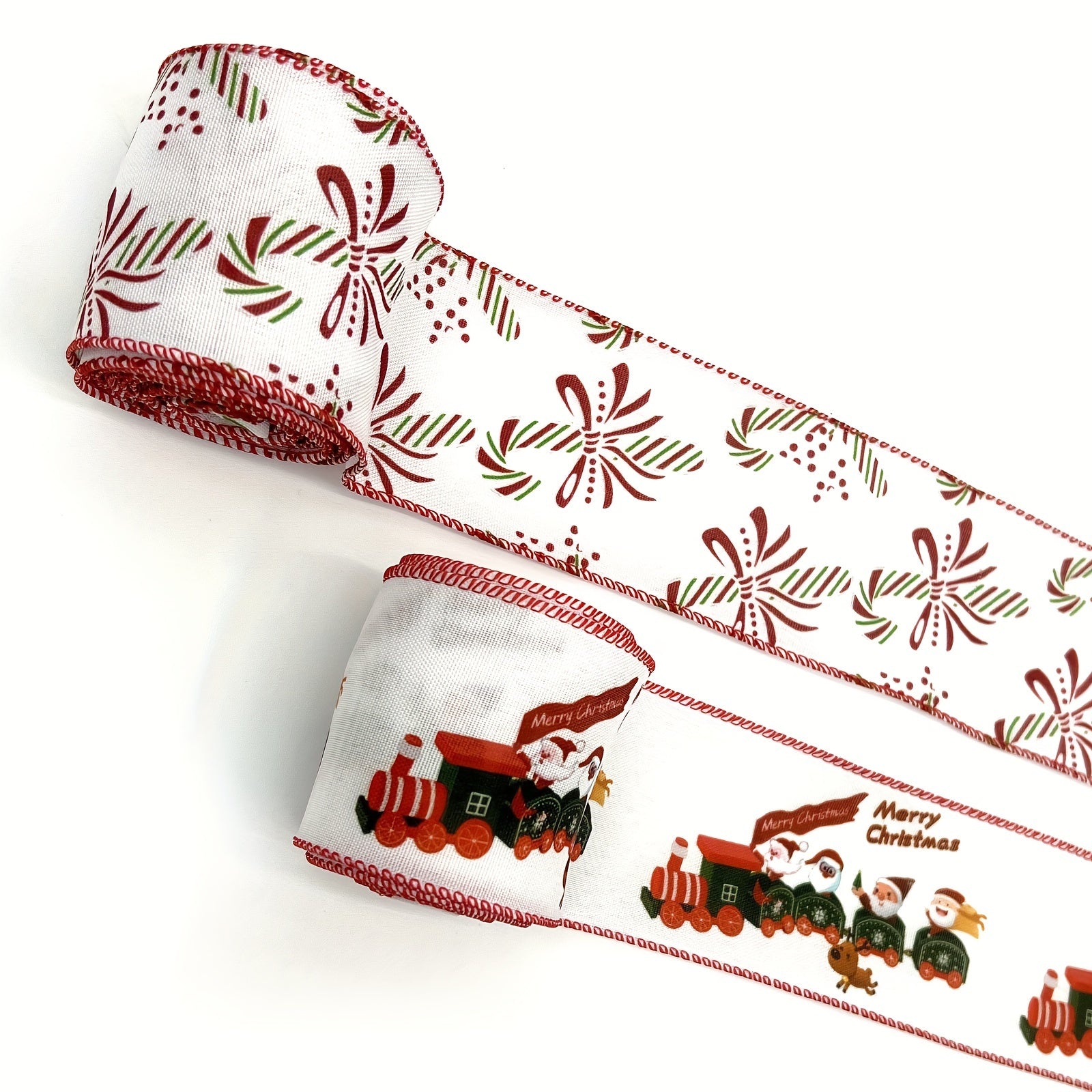 Christmas Ribbon For Holiday Trees Wrapping Ribbon Xmas Decorative Ribbons