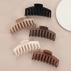 5pcs Solid Hair Claw Clip Strong Hold Grip Hair Jaw Clip Thick Hair Accessories