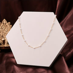 Stylish Faux Pearl Beaded Necklace for Women