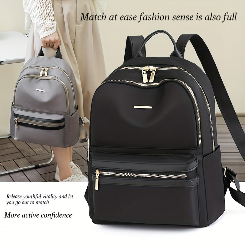 Casual Solid Backpack Preppy Style School Bag Daypack
