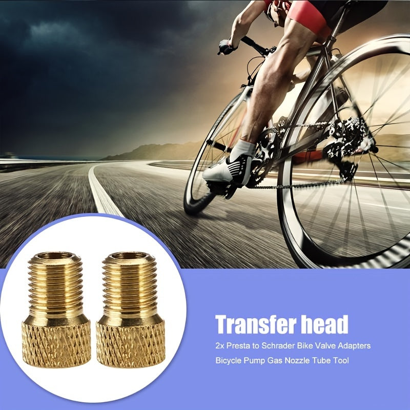 10pcs Copper Bicycle Valve Nozzles Compact Lightweight Adapter Accessory