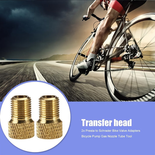 10pcs Copper Bicycle Valve Nozzles Compact Lightweight Adapter Accessory