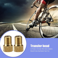 10pcs Copper Bicycle Valve Nozzles Compact Lightweight Adapter Accessory