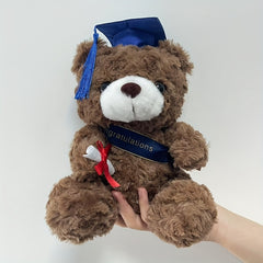 Graduation Bear Doll 9.1in Two Colors Halloween Thanksgiving Christmas Gift