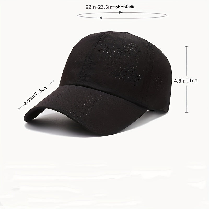 Quick Drying Baseball Cap Unisex Mesh Breathable Adjustable Sun Hat