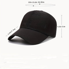 Quick Drying Baseball Cap Unisex Mesh Breathable Adjustable Sun Hat