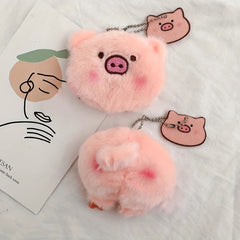 Cute Mini Pig Head Plush Cartoon Toy for Kids, Couples & Babies