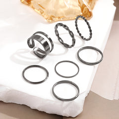 Vintage Gothic Stackable Rings Set for Women Girls