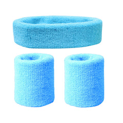 2pcs Sweat Absorbing Wrist & Head Bands for Outdoor Sports