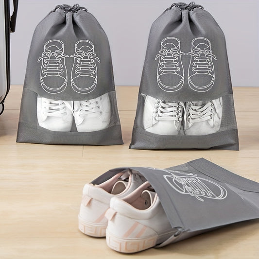 Drawstring Shoe Storage Bag Portable Clear Towel Bag
